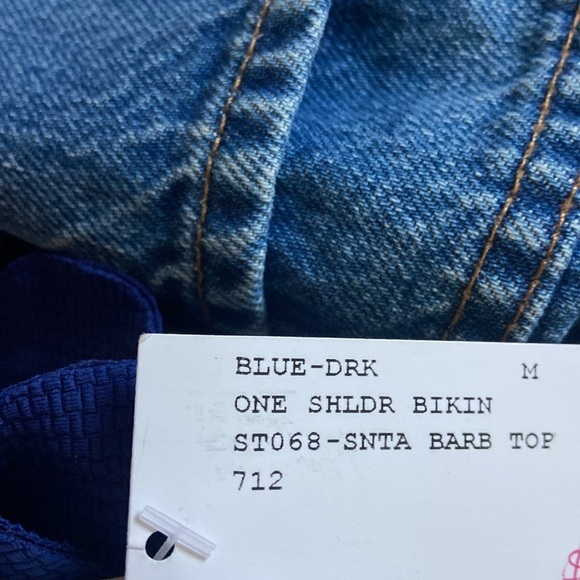 Marysia Women’s Santa Barbara Bikini Top Swim Resortwear Sz M NEW Dark Blue Navy - Picture 3 of 4